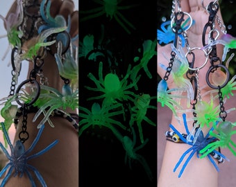 Glow in the Dark Spider Keychain