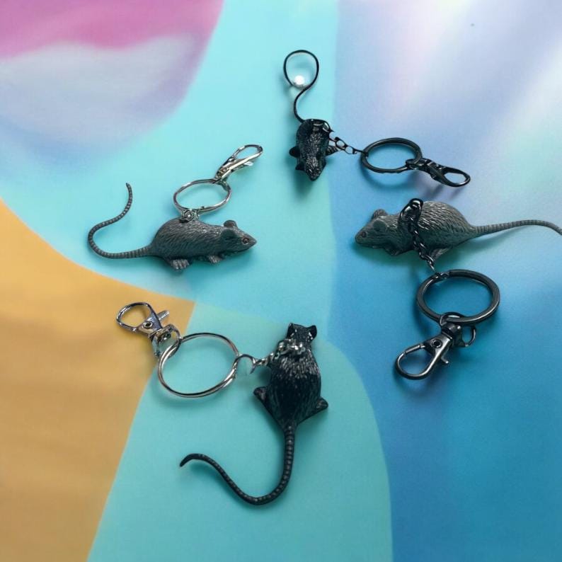 DOUBLET / OPEN HOUSE Rat Keychain RAT FINK Keychain Key Chain PVC