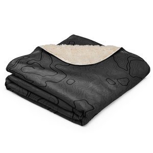 Couverture topographique Sherpa – Décoration d'intérieur pour salon, salle familiale, chambre à coucher ou camping (plusieurs tailles/couleurs)