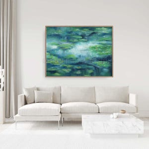 Abstract Pond art Instant download Art Print, Digital Printable Art, Nature Landscape art wall decor