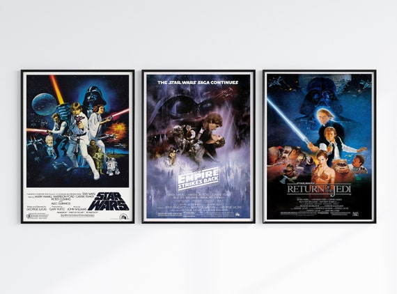 Star Wars Poster, Star Wars Trilogy Poster, Original Inspired