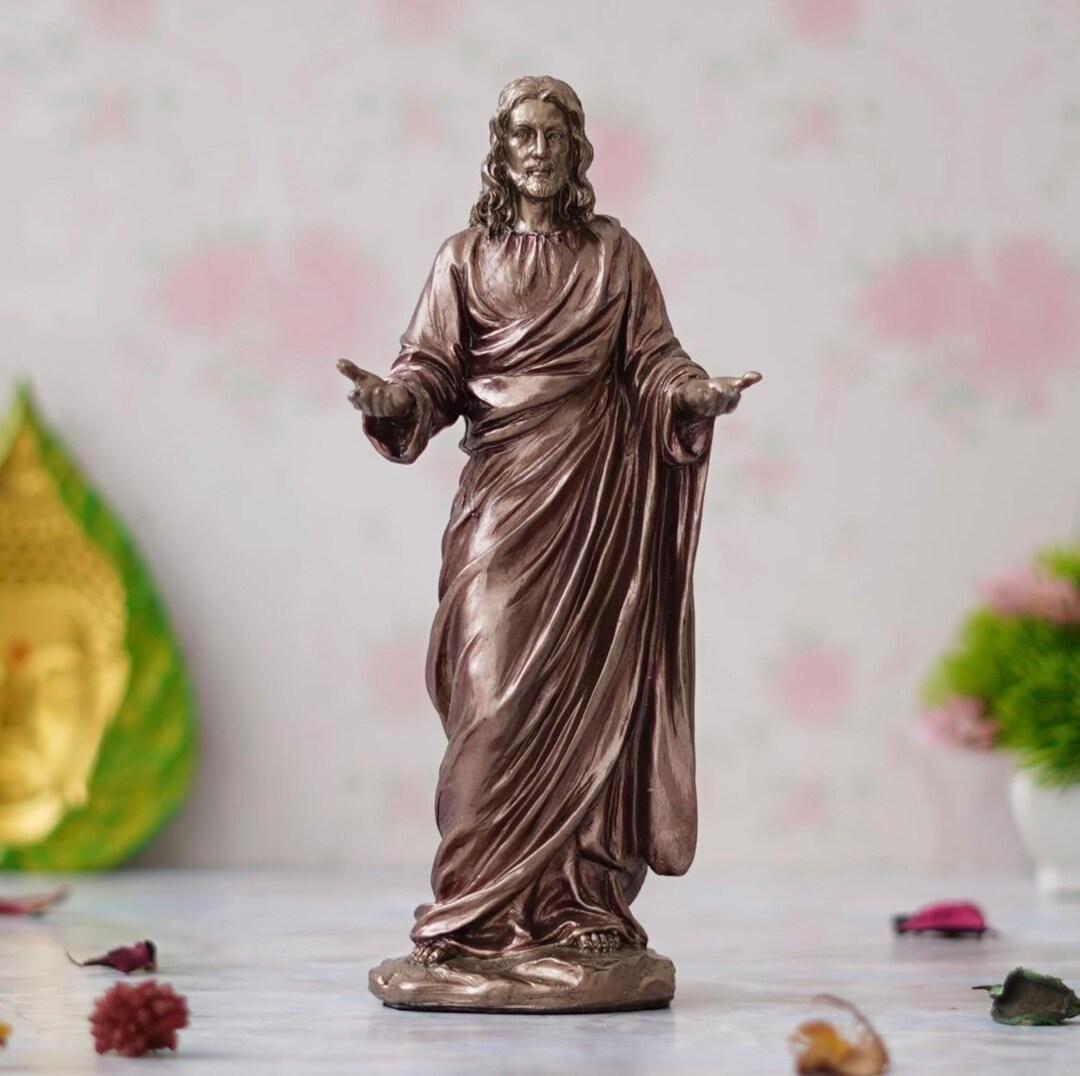 Bronze Standing Jesus Christ Idol With Open Arms. Etsy