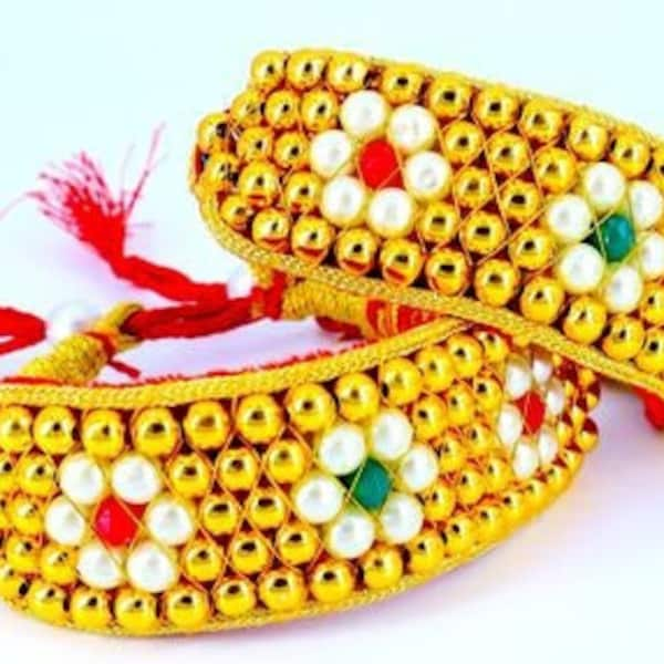 Bajuband/Gold Bajuband/Bazuband Jewelry/ Diamond and Kundan Bajuband/ Gold Bajuband Replica/Armlet/Adjustable/For all Size women