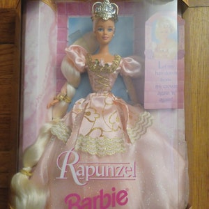 Barbie as Rapunzel  Barbie Doll 1997 NRFB with bonus Tommy as the Little Prince 2001