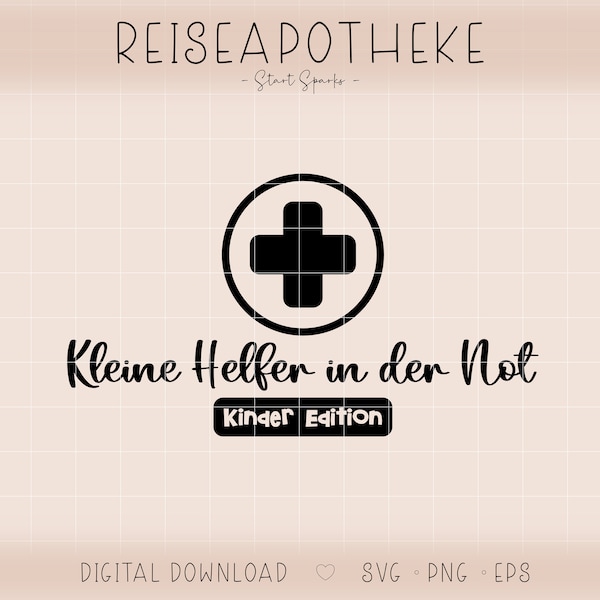 Erste Hilfe SVG | Reiseapotheke Plotterdatei | Schnittdatei Cricut Silhouette Brother | PNG eps