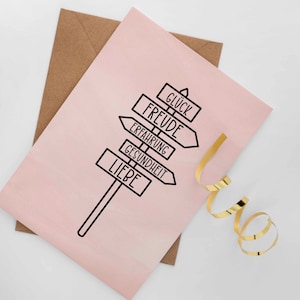 Lere Wegweiser | avec texte | SVG | JGP | Druckdatei | Dates du traceur | Schnittdatei für Cricut | Silhouette | Geburtstagsgeschenk