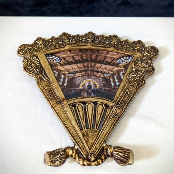 Fan-shape Picture Frame, "Union Station" Mission Moderne