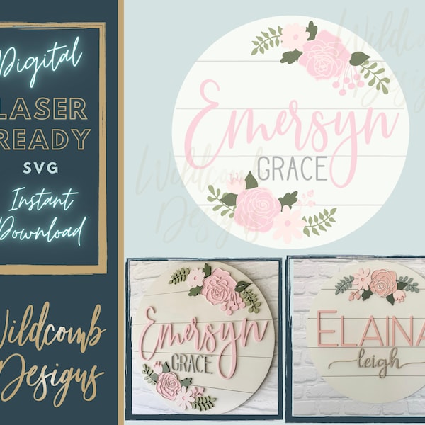 Flower Name Svg Etsy