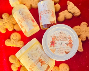 Gingerbread cupcake Body Bundle vegan body care self care gift for women body care set scented body care box birthday gift for mom wife gift