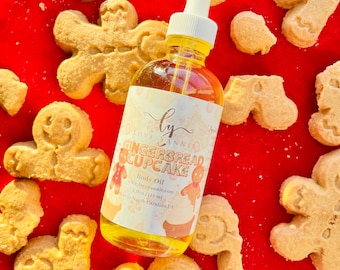 Gingerbread cupcake Body Oil vegan body care self care gift for women body care set  scented body care box birthday gift for mom wife gift