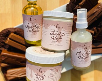 Chocolate Delight Body bundle vegan body care self care gift for women body care set scented body care box birthday gift for mom wife gift