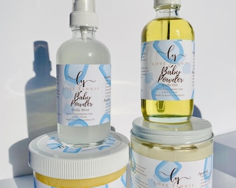 Baby Powder Body care bundle vegan body care self care gift for women body care set scented body care box birthday gift for mom wife gift