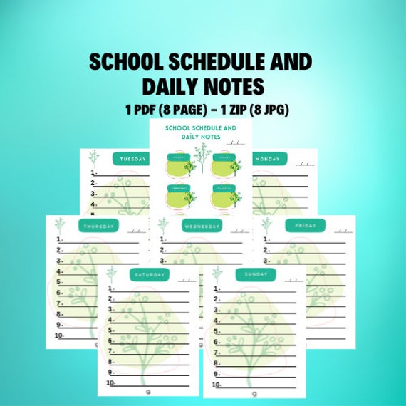 Daily Weekly Monthly Planner Printable Planner to Do List Etsy