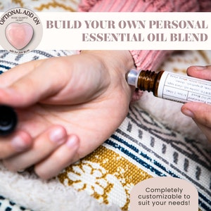 Custom Made For You Essential Oil Blend, Personalized Aromatherapy Gift, Build Your Own Oil Blend, 10ml Roller Travel Size, Rose Quartz Gift