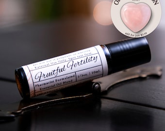 Fertility Essential Oil Support, Fertility Promotion, Essential Oil Blend, Aromatherapy, Pregnancy Help, Rose Quartz Self Love Bonus Gift