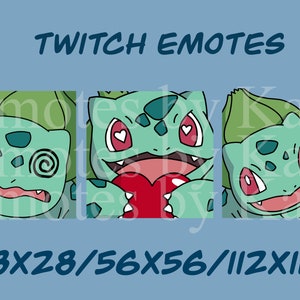 Bulbasaur Emotes for Twitch/Discord