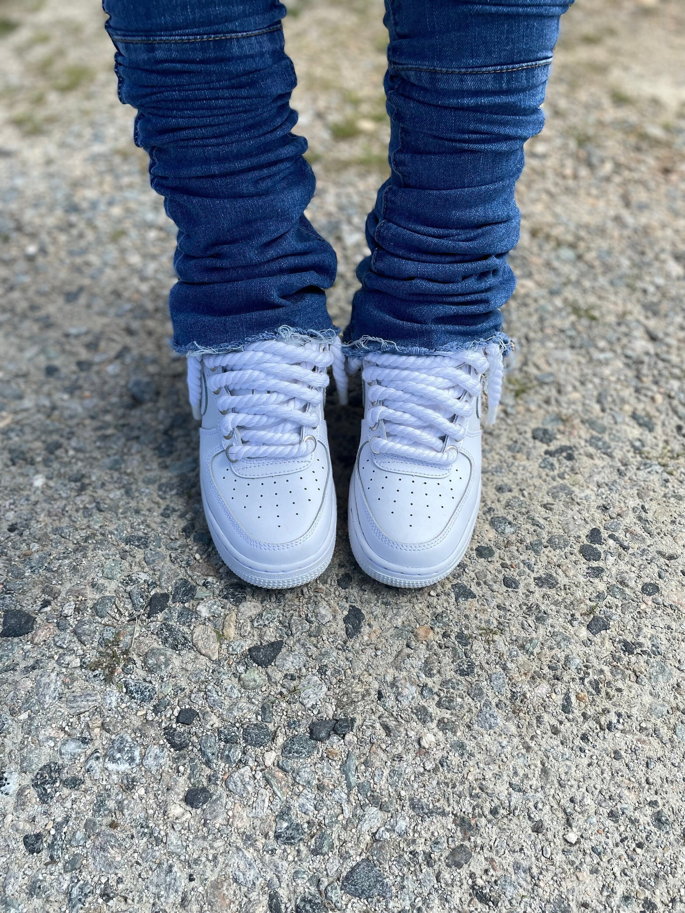 Custom Air Force 1s Rope lace - Etsy België