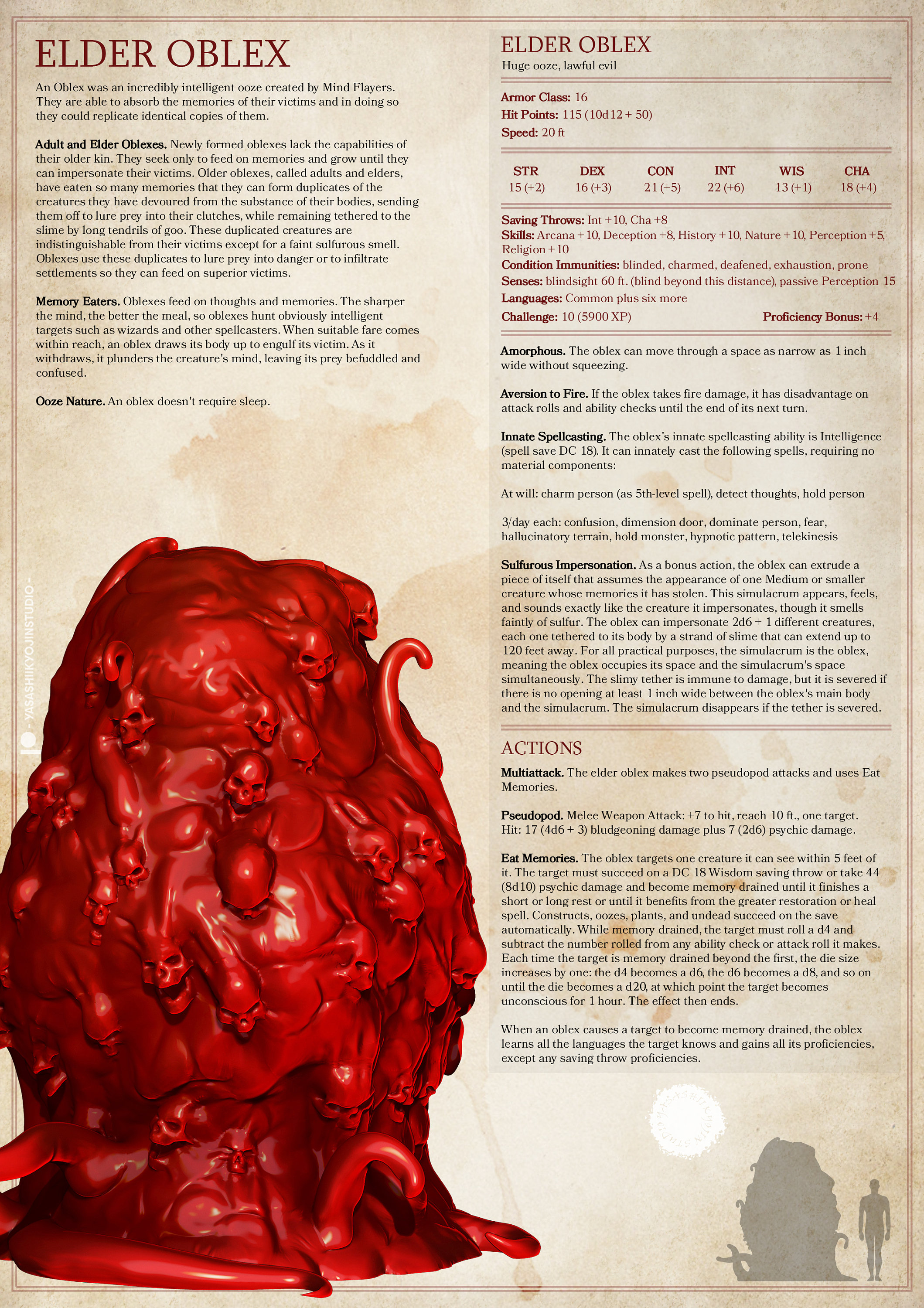 Elder Oblex Dungeons and Dragons - Etsy UK