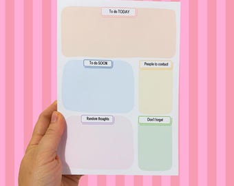 Bloc-notes Brain Dump - Agenda quotidien avec bloc-notes pour tâches, appels et rappels, journal de productivité, cadeau de bureau pour ceux qui réfléchissent trop