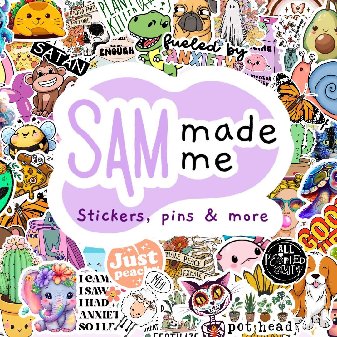 Paint Drip Cat, Vinyl Sticker, Cute Fun Bright Sticker, Water Resistant ...