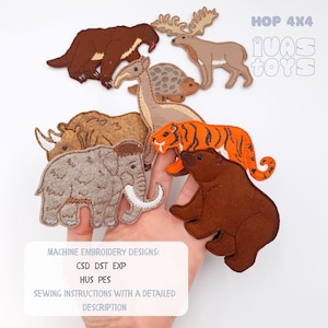 Prehistoric Animals ITH Embroidery File Pack - 4x4 Felt Felties (Digital Download)