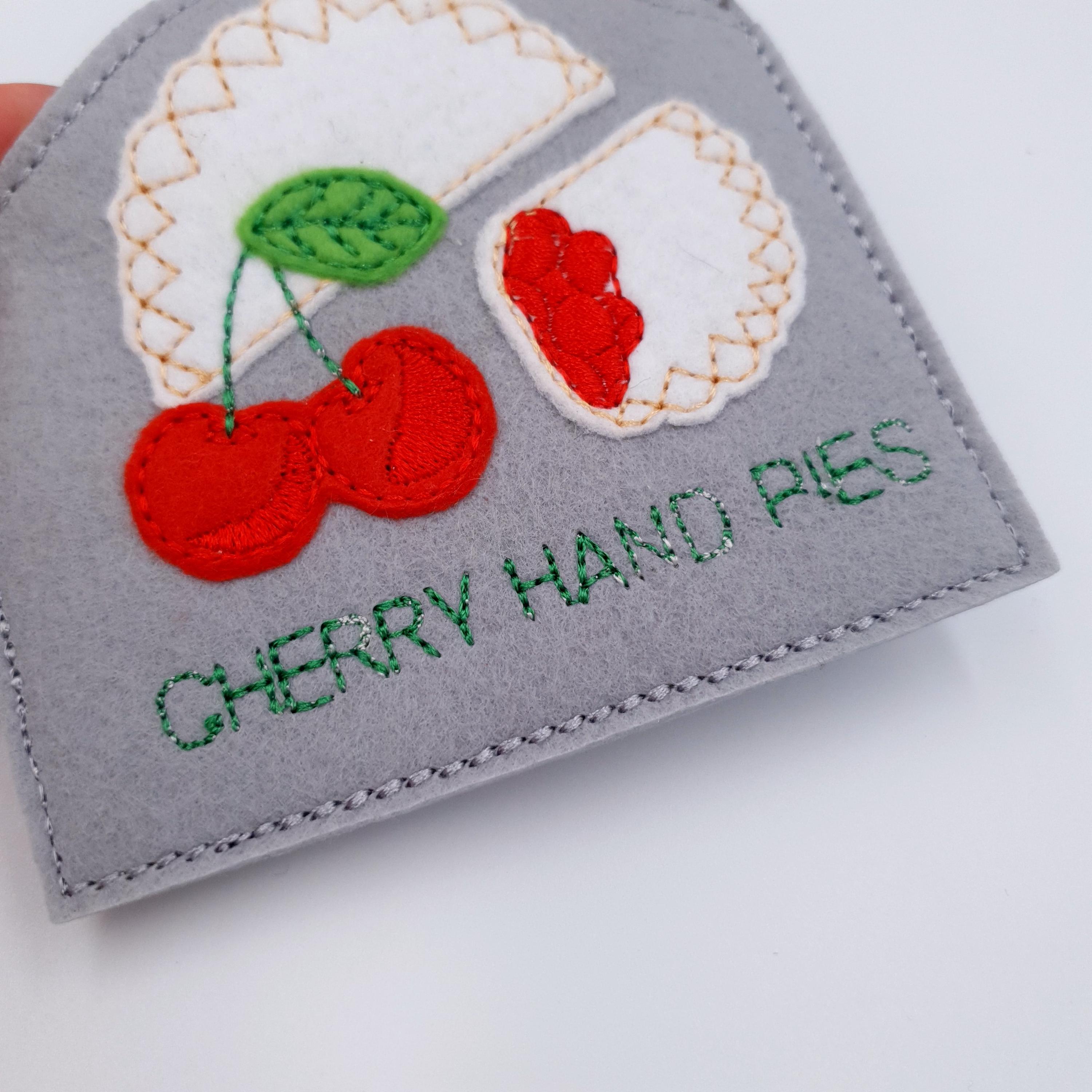 ITH Cherry Hand Pies Recipe Card Holder Machine Embroidery Design 5x7 ...
