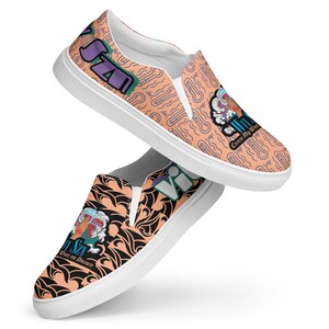Vibe Check Peach Men’s slip-on canvas shoes