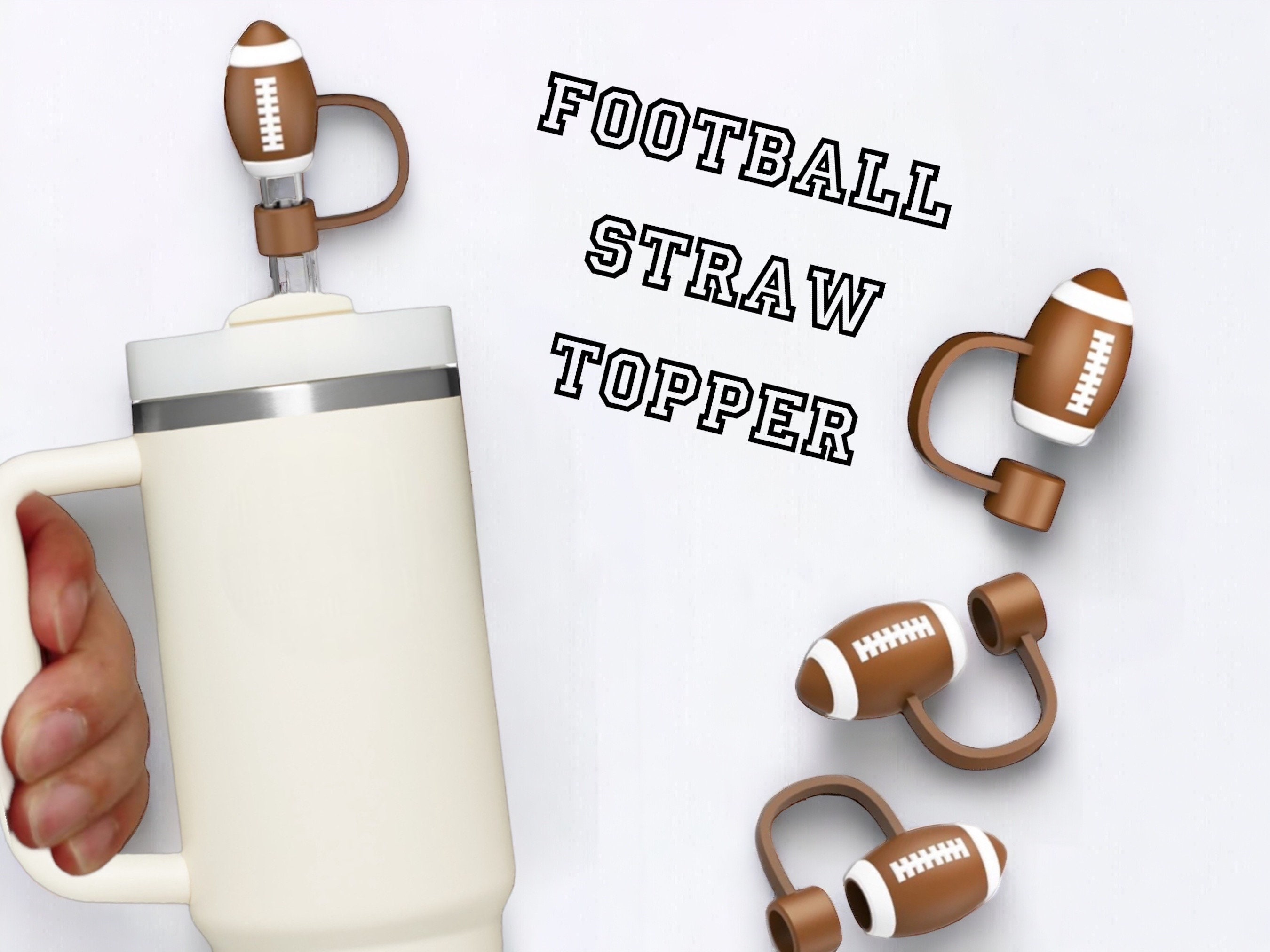 Football and Beaver Straw Topper — Sunflare Creations