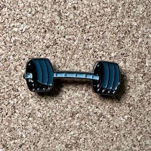 Barbell Enamel Pin, Weightlifting Lapel Pin, Fitness Pin, Gym Accessories, Strength Training Gift