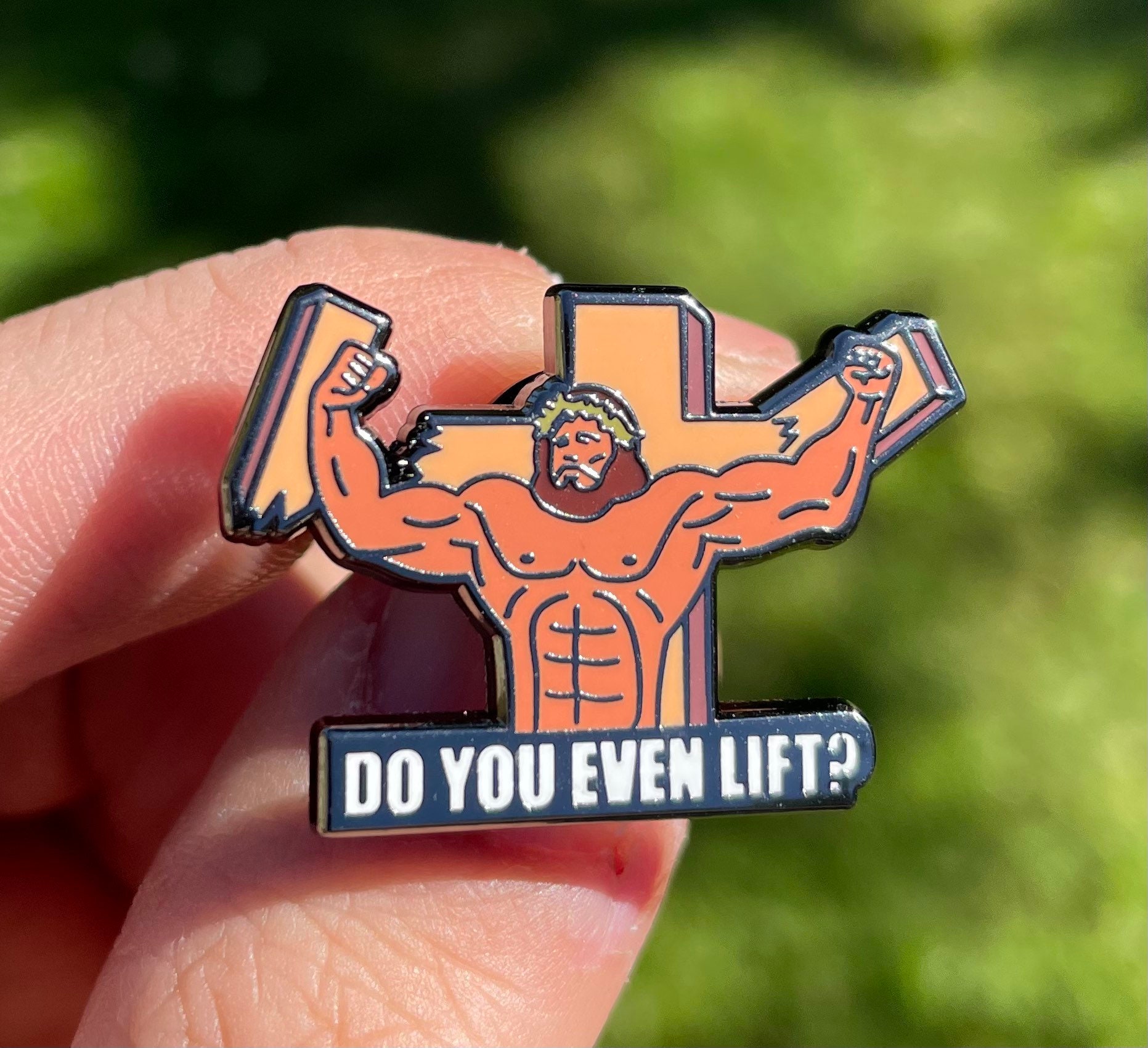 Funny Jesus Exercise Pin Fitness Gym Pin Gift for Him Cute Etsy