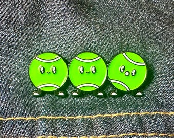 Quirky Tennis Ball Enamel Pin for Tennis Lovers