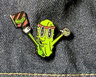 Silly Pickleball Enamel Pin - Playful Pickle Ball Gift Idea
