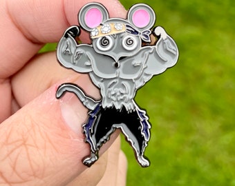 Muscle Mice Fitness Gym Pin regalo per lui regalo carino per la sua collezione di anime da esposizione