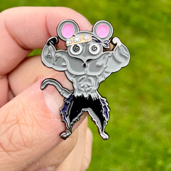 Muscle Mice Fitness Gym Pin gift for him cute gift for her display anime collection