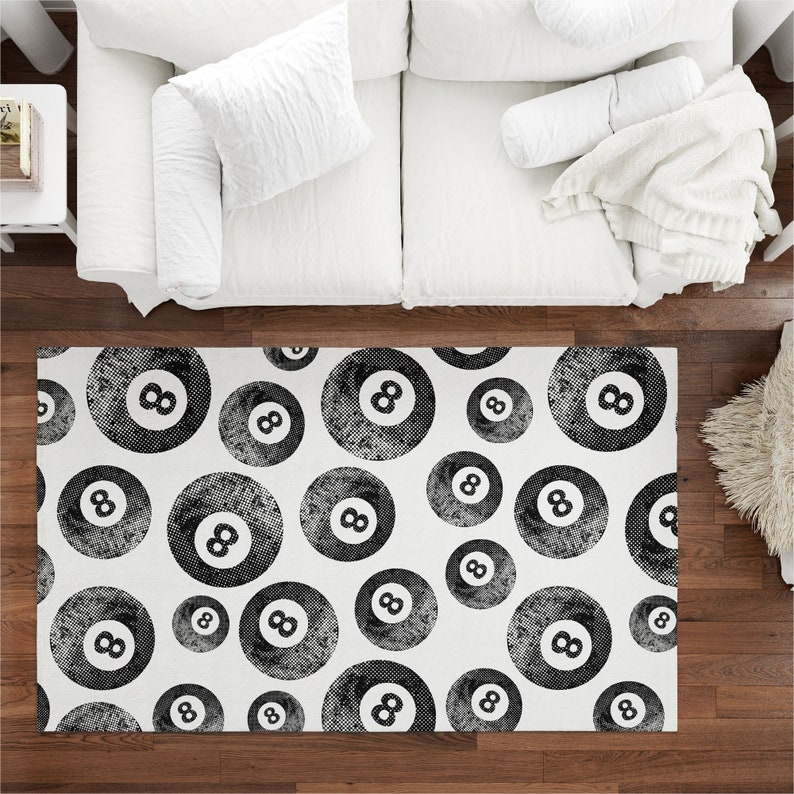 Billiards Rug 8 Ball Rug Billiards Decor Billiards Gift for Etsy