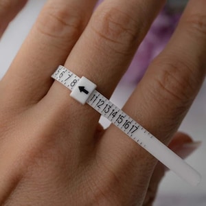 Ring Sizer Tool: Adjustable, Reusable Ring Sizer Tool to Measure Your  Fingers for Ring Size 