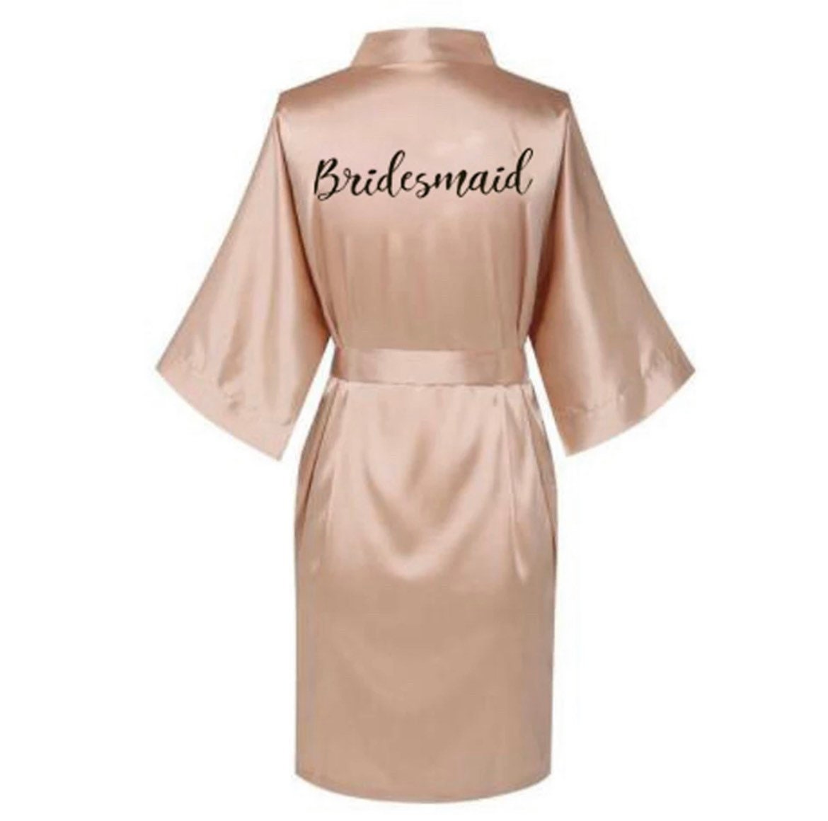 Wedding Bride Bathrobe Team Bride Robe Bridesmaid Robe Black Letters