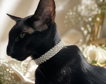 Rhinestone Cat Collar - Diamonds After Dark