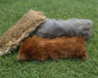 Rabbit Fur Cat Kicker Toy - Rabbaroo - Handmade