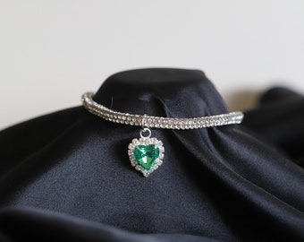 Rhinestone Lace Cat Collar, Rhinestone Rope, Magnet or Lobster Clasp