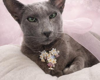 Spring Blossoms Cat Collar – Special Occasion Pet Necklace