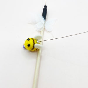 Buzzy Bee, Interactive Cat Teaser Wand, Fun and Active Cat Toy, kitten toy