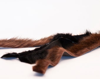 Mink and Rabbit Fur Cat Teaser, Interactive Toy, Kitten Toy, Natural Cat Toy