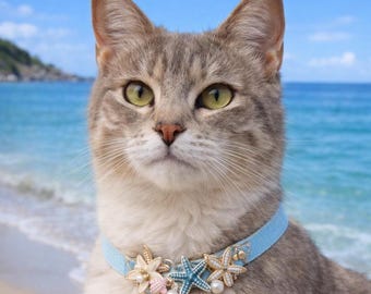 Luxury EnamelCat Collars | One-of-a-Kind Ocean Design | Made to Measure