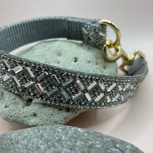 Rhinestone Dog Collar with Snap Hook and D Ring