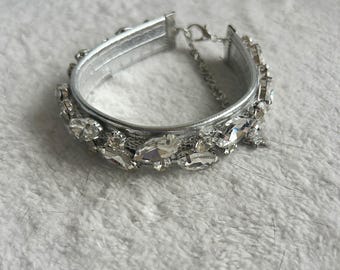 Diamanté Cat Collar with Rhinestone  – Silver Screen Collar
