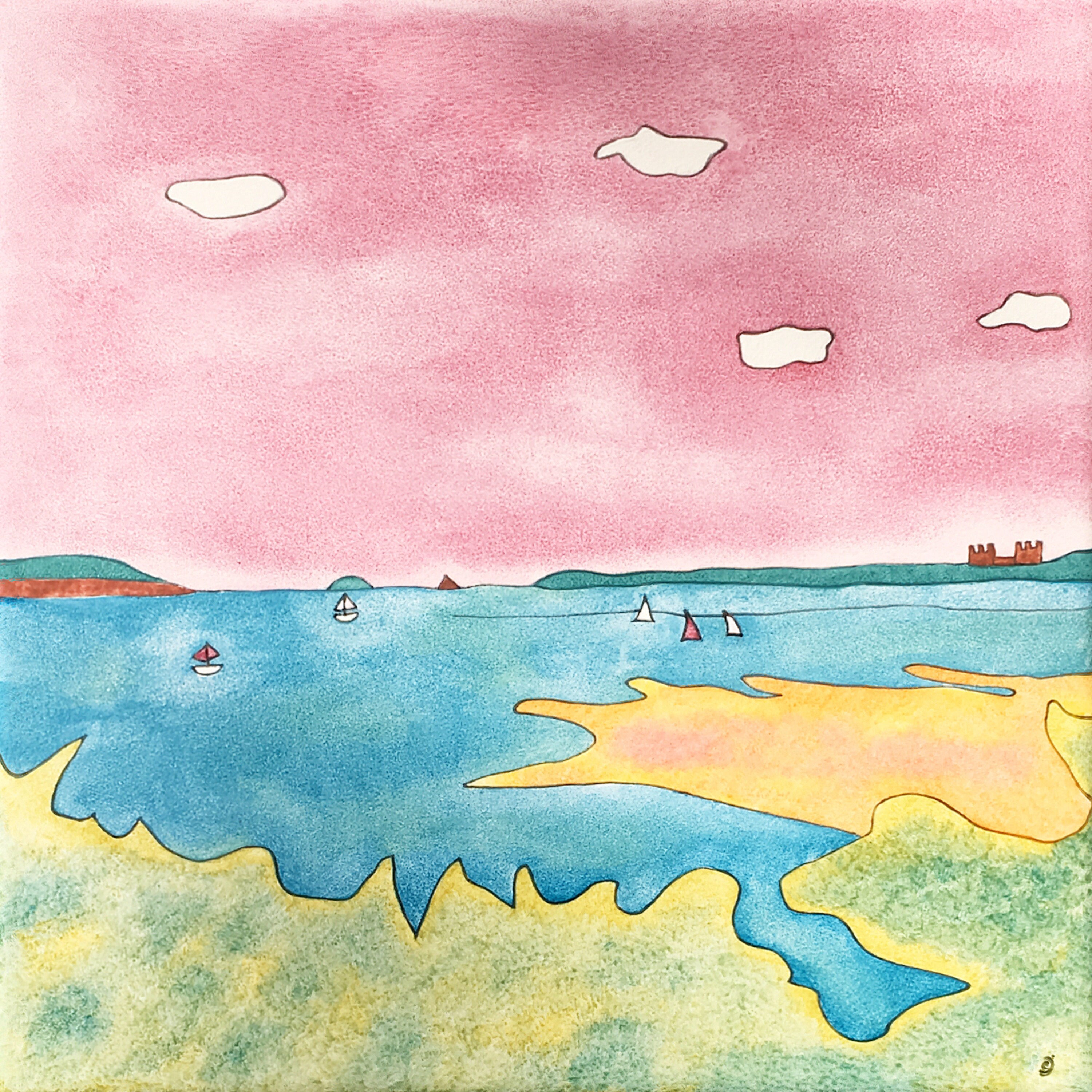 Paysage Marin Au Crépuscule