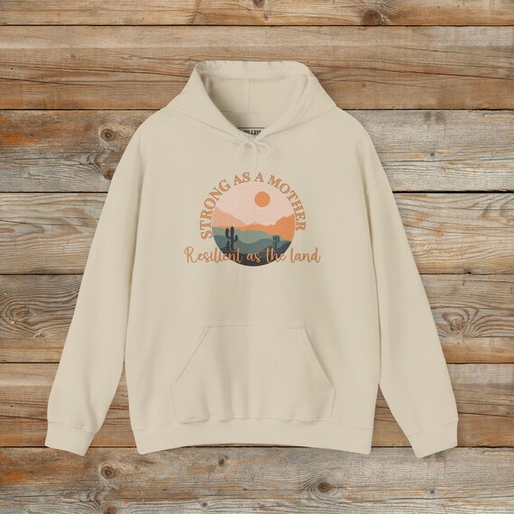 Strong as a Mother Hoodie | Resilient & Rooted Sweatshirt | Gift for Moms | Inspirational Apparel | Cozy Casual Wear | Mother's Day