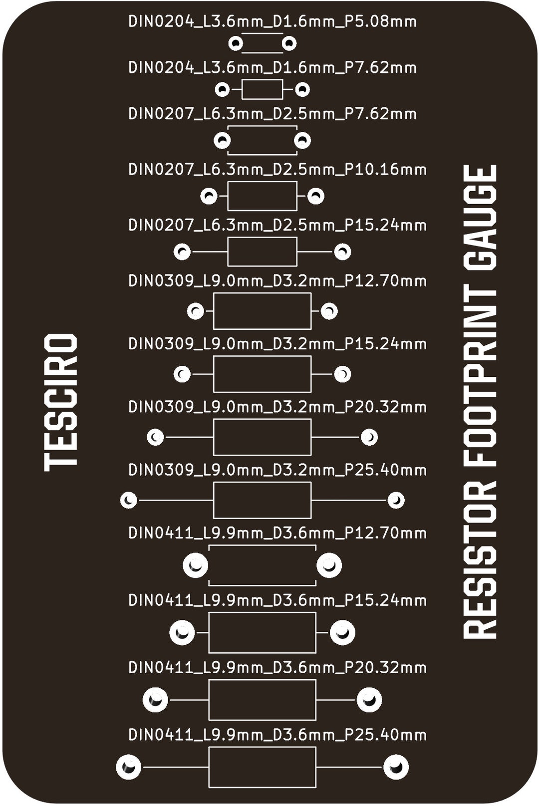 Kicad Common Resistor Footprint Gauge Etsy