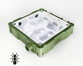 Ant Nest "natural" 10x10 Module with red cover option  | formicaria ant supplies | Multiple color formicarium for hobby ant keepers